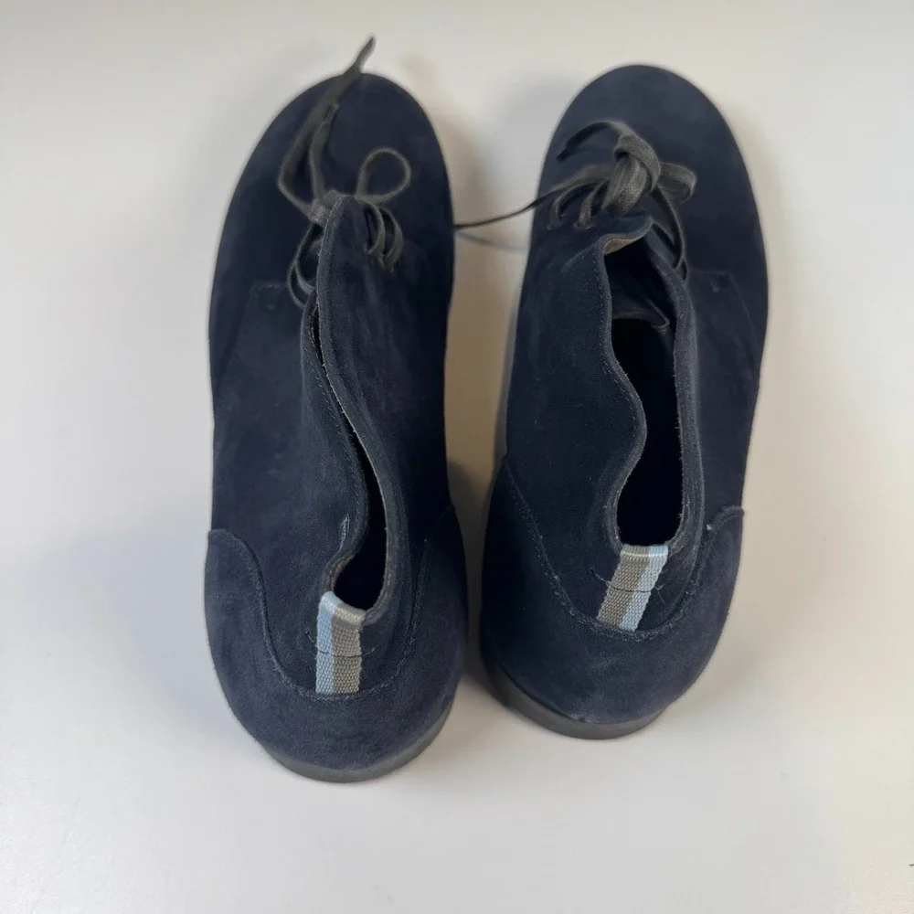 Salvatore Ferragamo World Metro Navy Blue Suede Chukka Boots Men Size US 9 34052